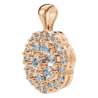PE-7689 Rose Gold Pendant SET - ANGLE