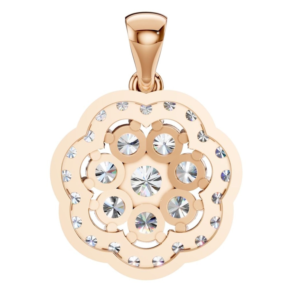 PE-7689 Rose Gold Pendant SET - BACK