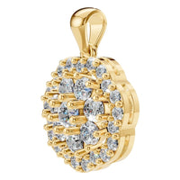 PE-7689 Yellow Gold Pendant SET - ANGLE