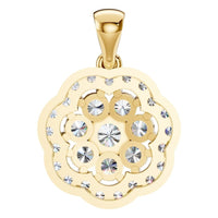 PE-7689 Yellow Gold Pendant SET - BACK