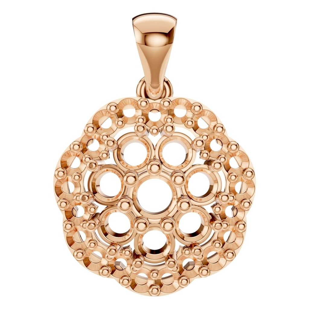 PE-7689 Rose Gold Pendant UNSET - Main View