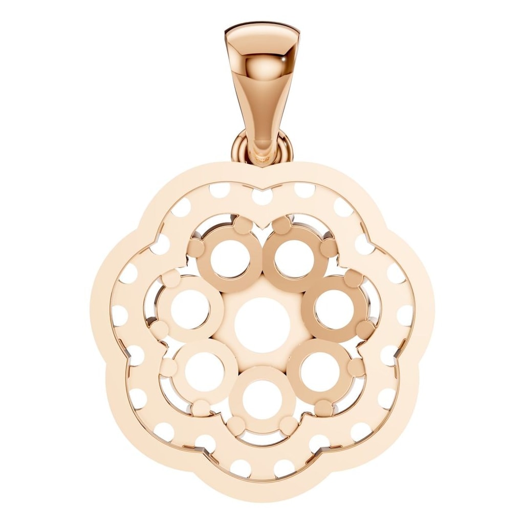 PE-7689 Rose Gold Pendant UNSET - BACK