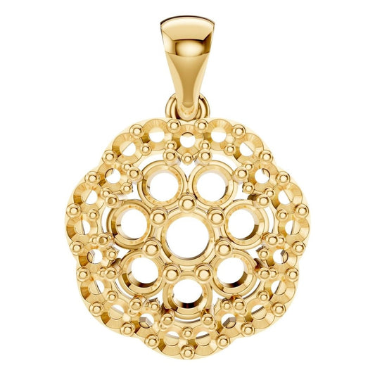 PE-7689 Yellow Gold Pendant UNSET - Main View
