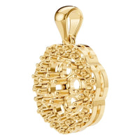PE-7689 Yellow Gold Pendant UNSET - ANGLE