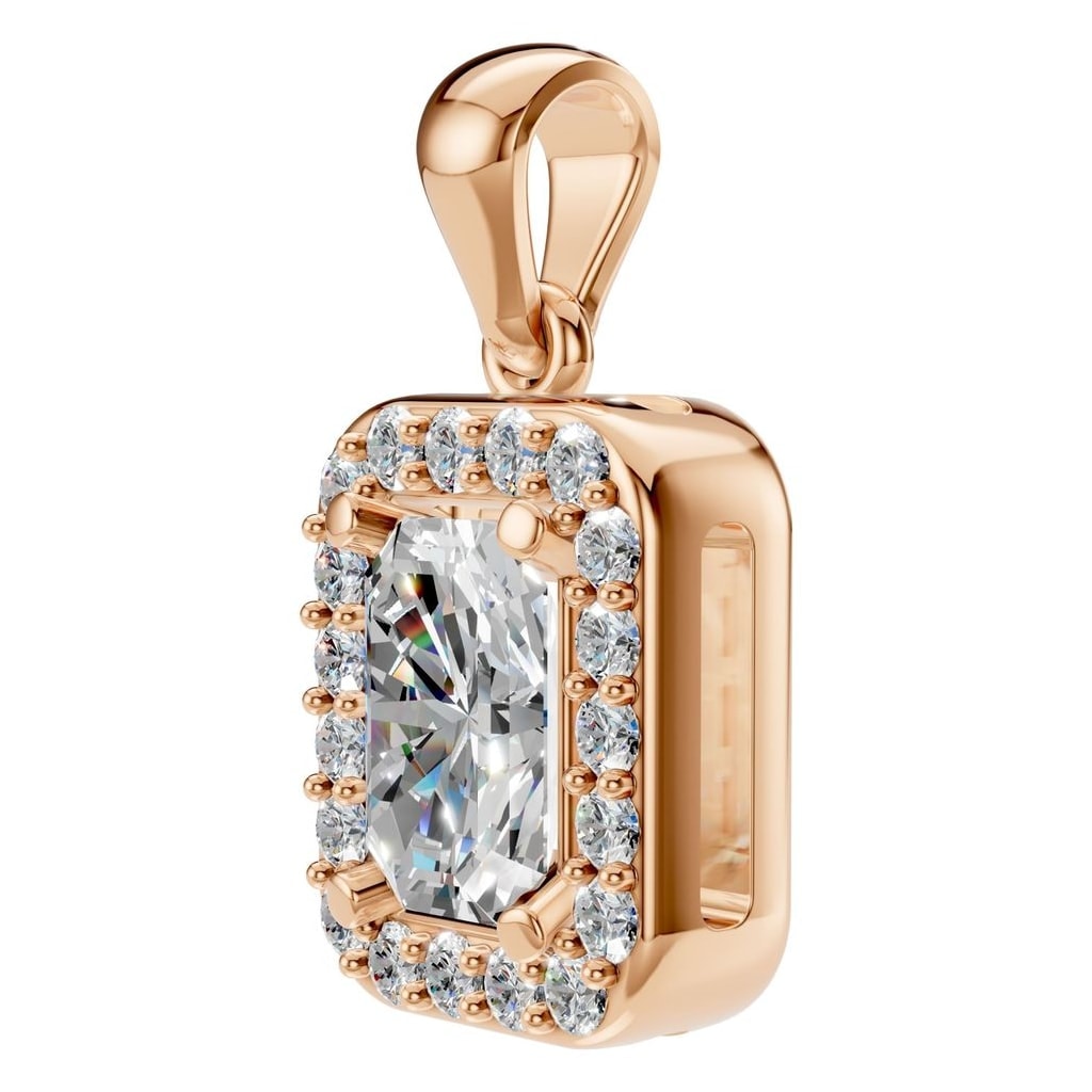 PE-8165 Rose Gold Pendant SET - ANGLE