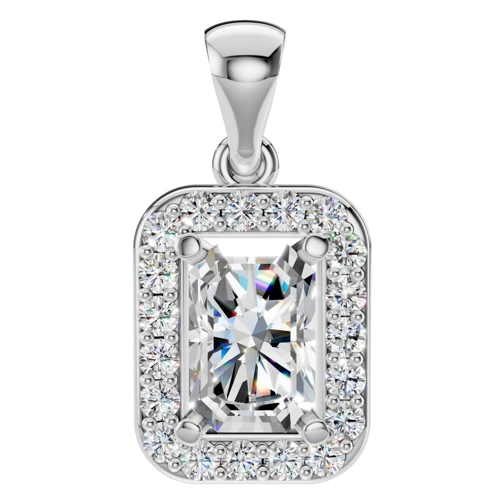 PE-8165 White Gold Pendant SET - Main View