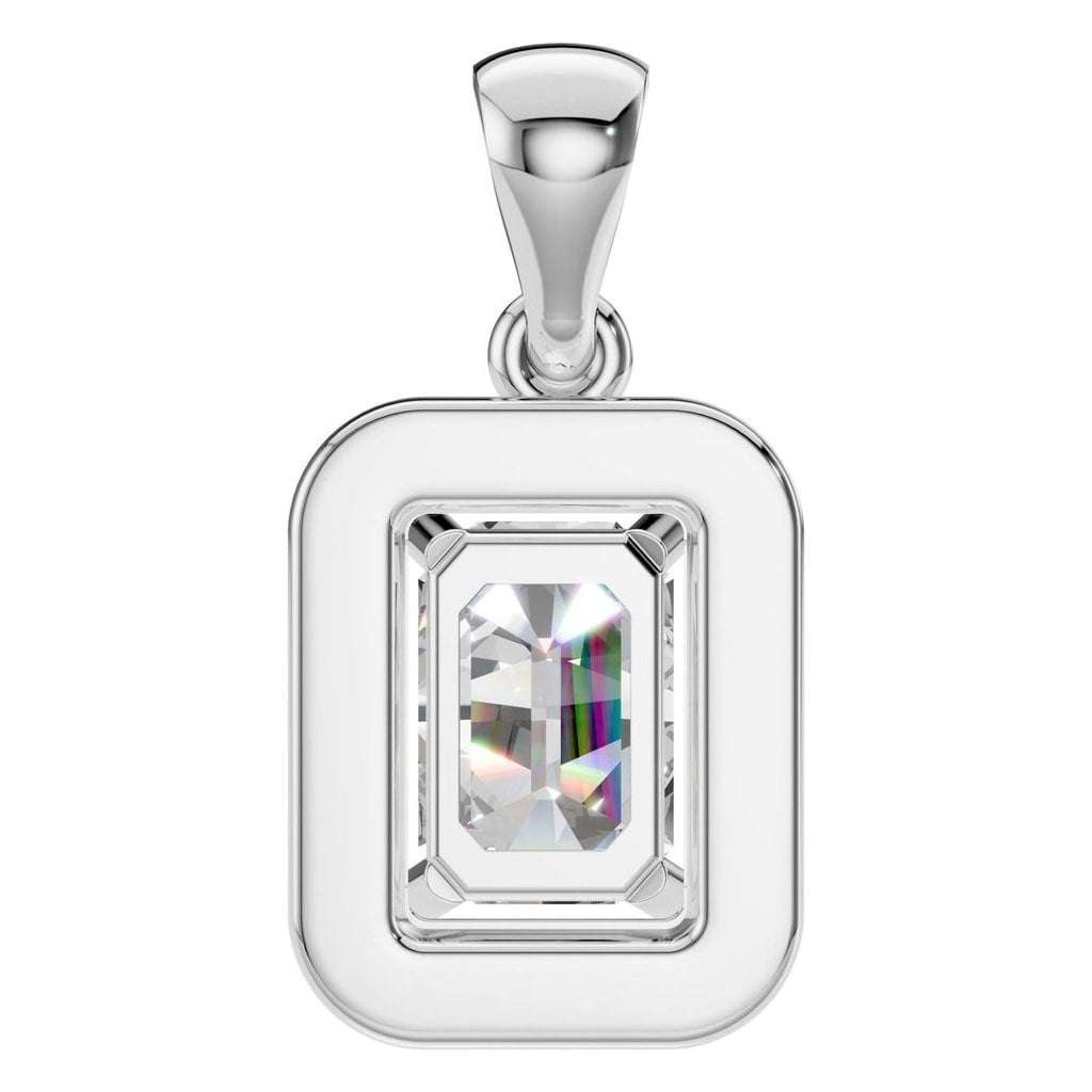 PE-8165 White Gold Pendant SET - BACK