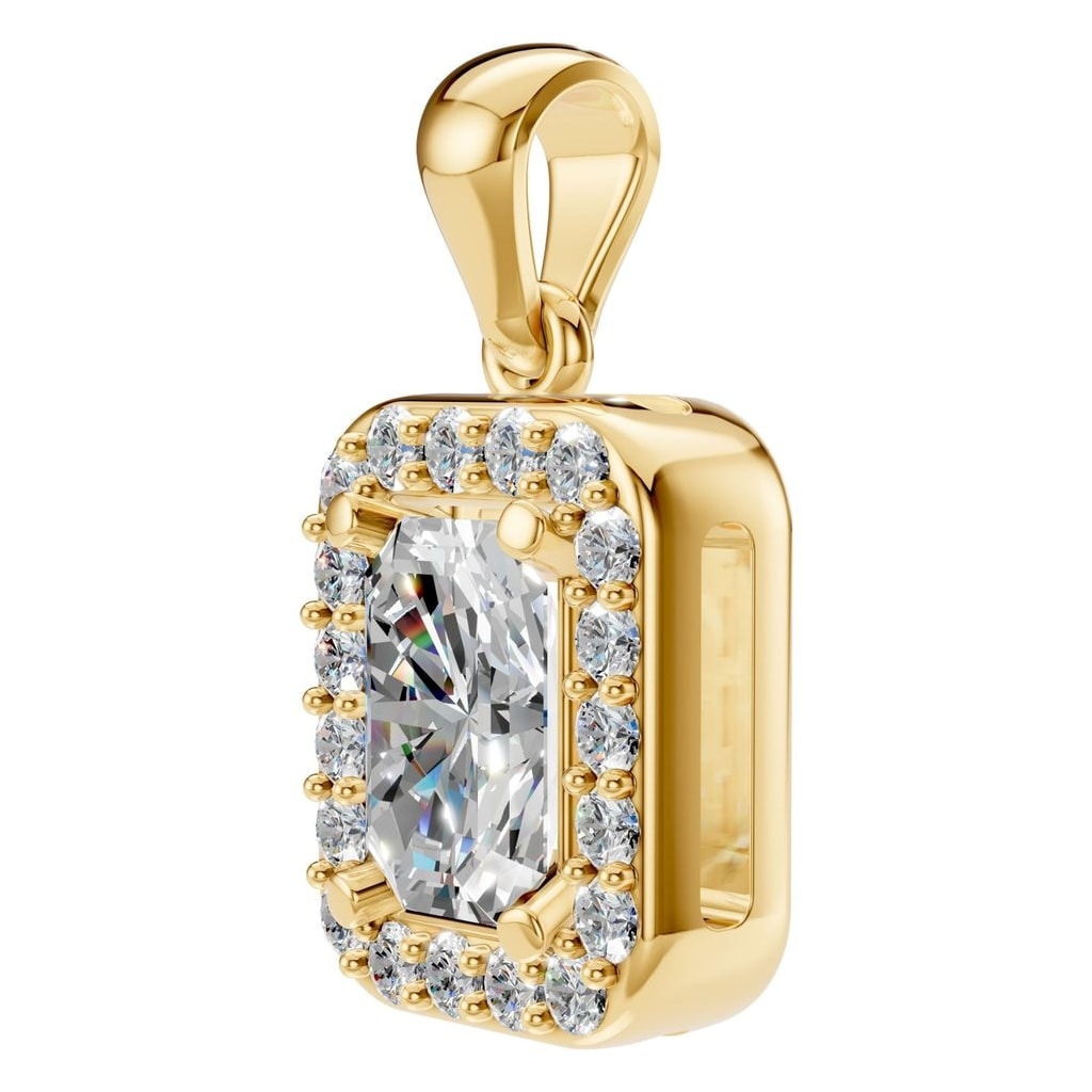 PE-8165 Yellow Gold Pendant SET - ANGLE