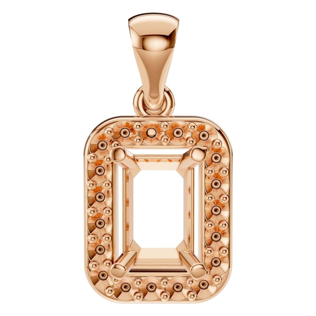 PE-8165 Rose Gold Pendant UNSET - Main View