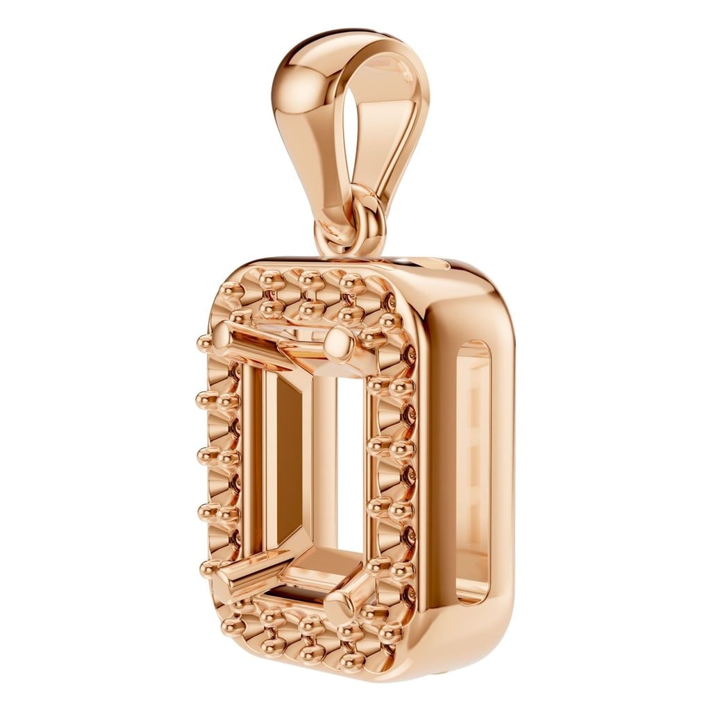 PE-8165 Rose Gold Pendant UNSET - ANGLE