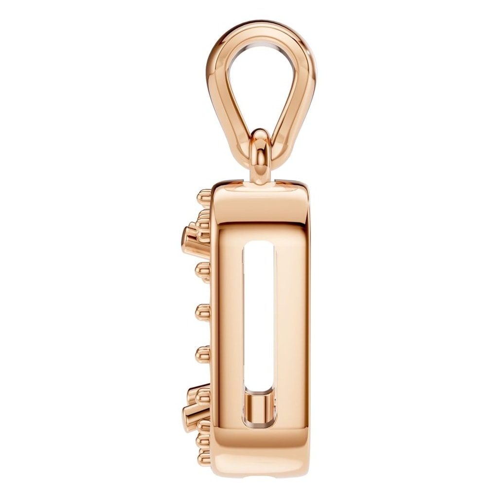 PE-8165 Rose Gold Pendant UNSET - Side View