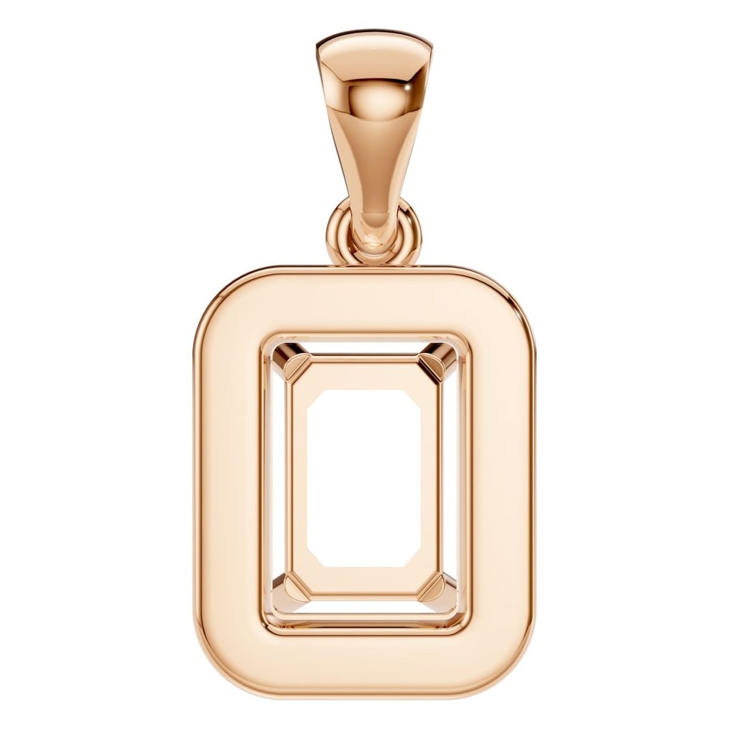 PE-8165 Rose Gold Pendant UNSET - BACK