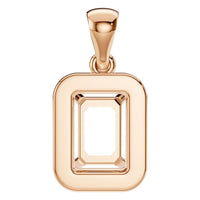 PE-8165 Rose Gold Pendant UNSET - BACK