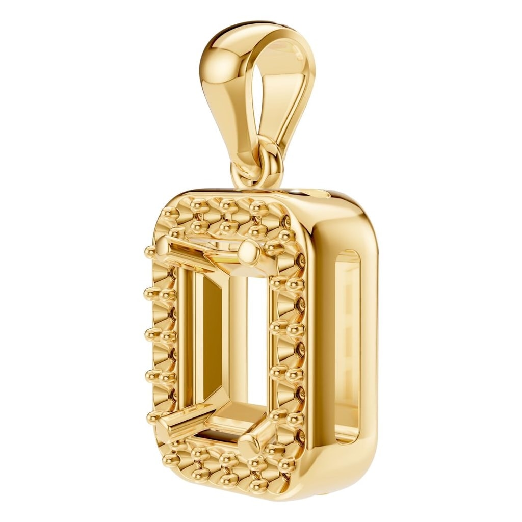 PE-8165 Yellow Gold Pendant UNSET - ANGLE