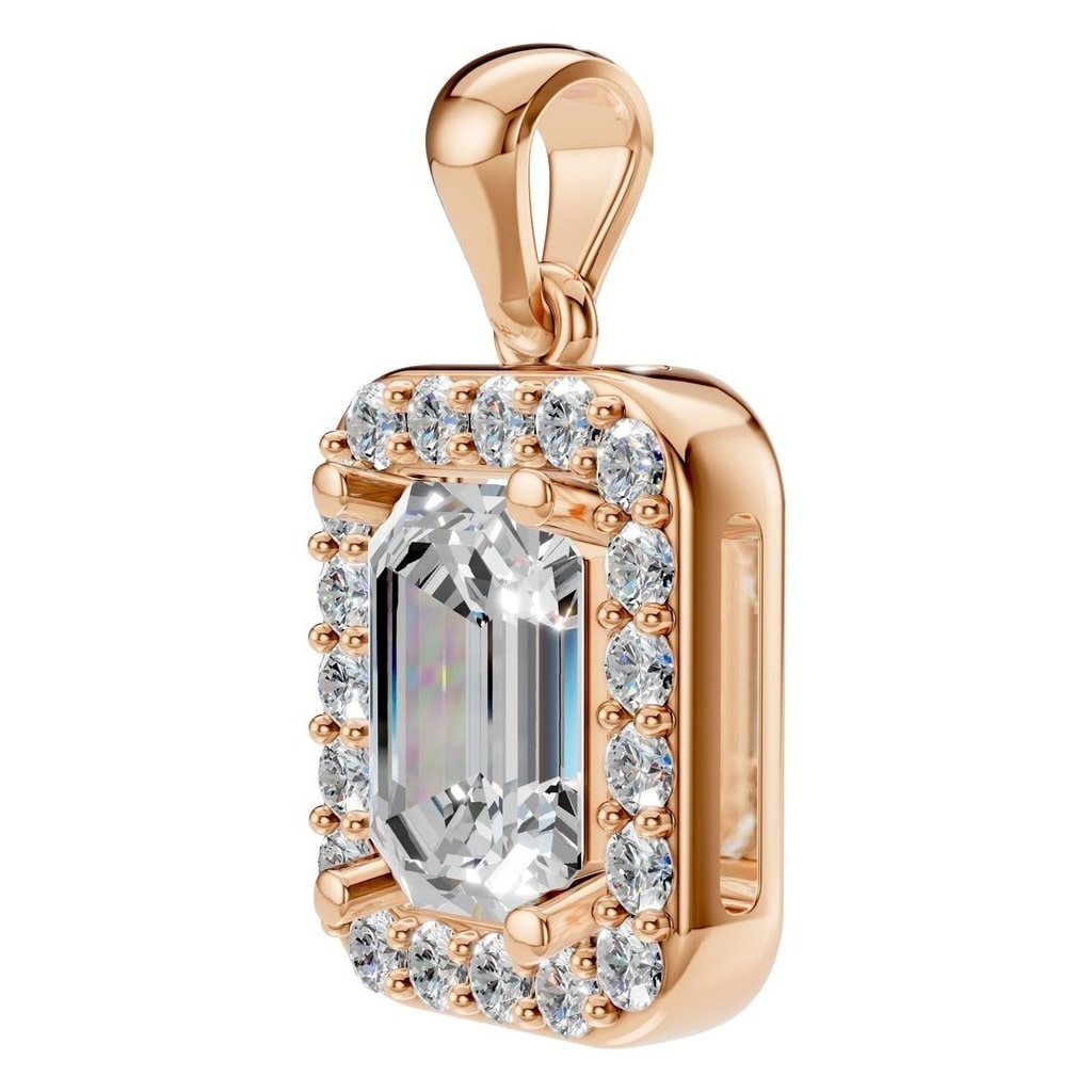 PE-8165 Rose Gold Pendant SET - ANGLE