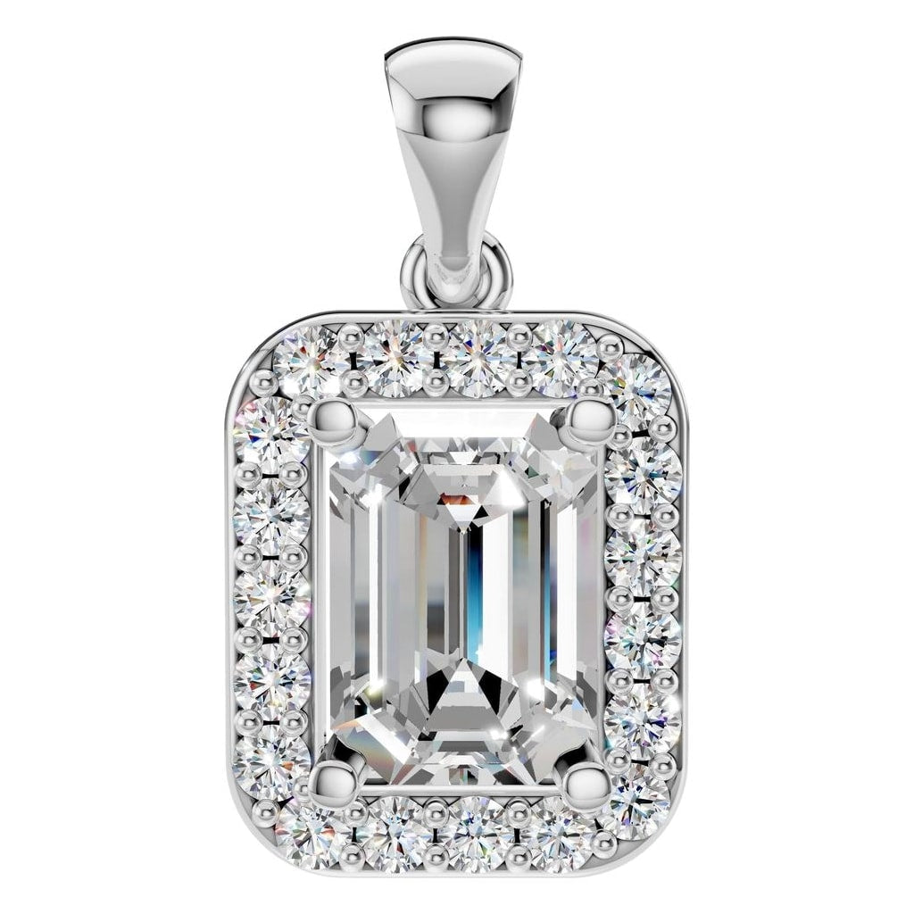 PE-8165 White Gold Pendant SET - Main View