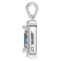 PE-8165 White Gold Pendant SET - Side View
