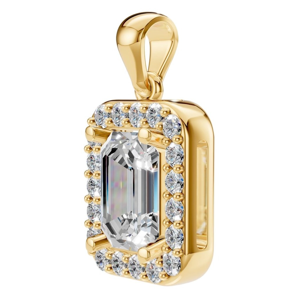 PE-8165 Yellow Gold Pendant SET - ANGLE