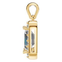 PE-8165 Yellow Gold Pendant SET - Side View