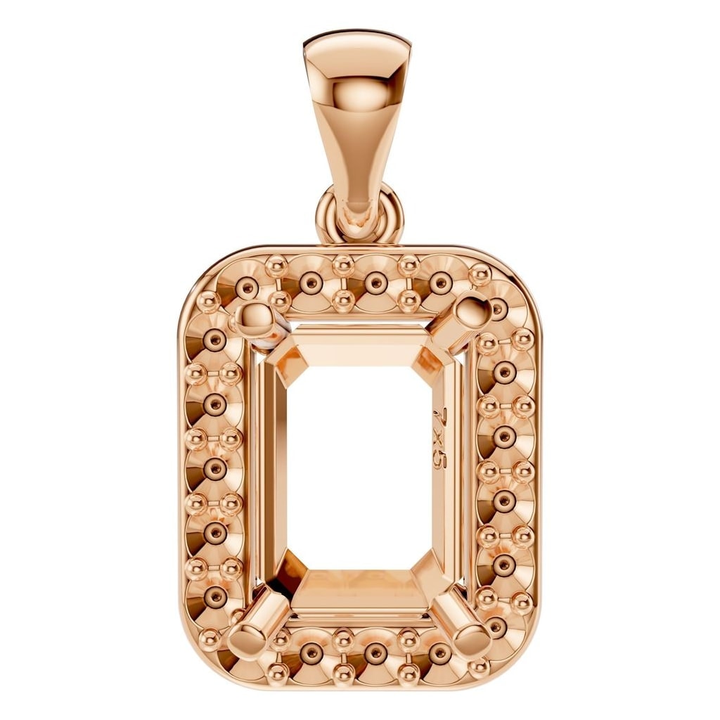 PE-8165 Rose Gold Pendant UNSET - Main View