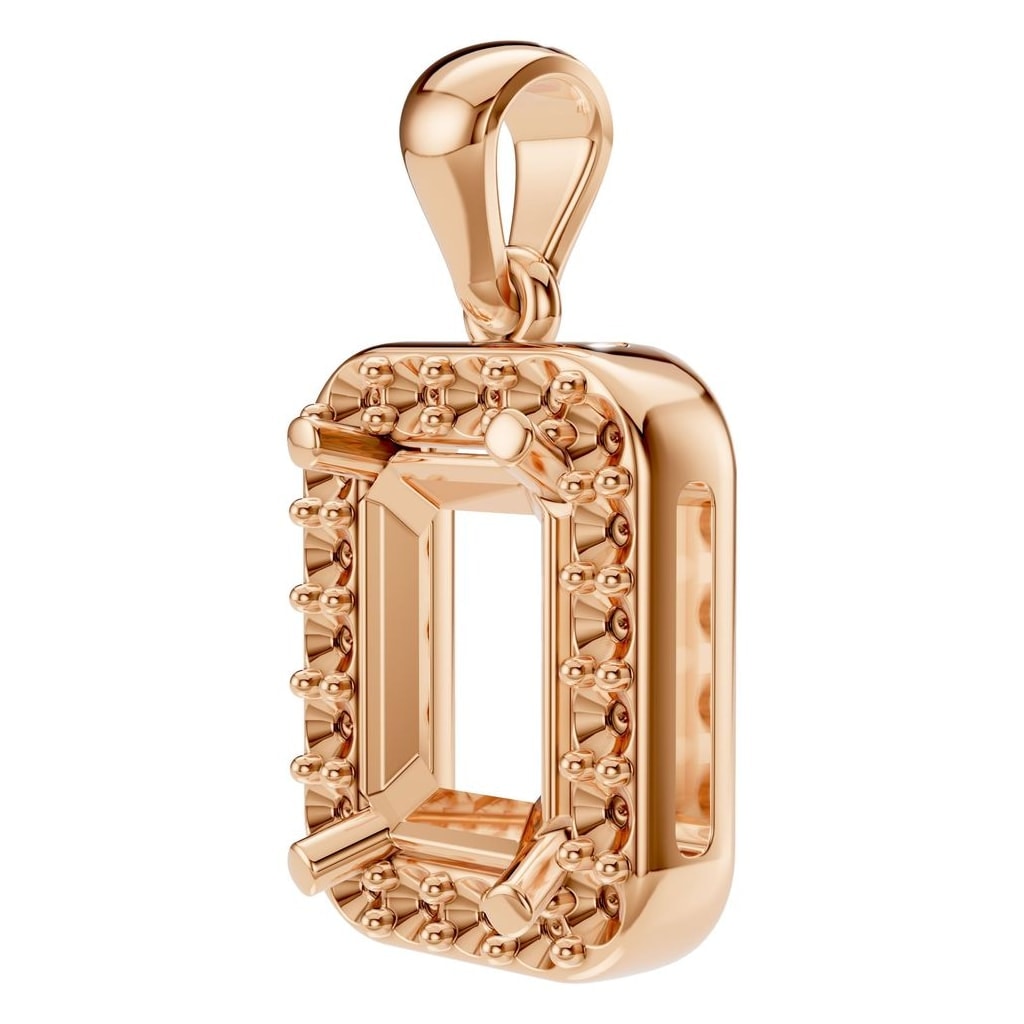 PE-8165 Rose Gold Pendant UNSET - ANGLE