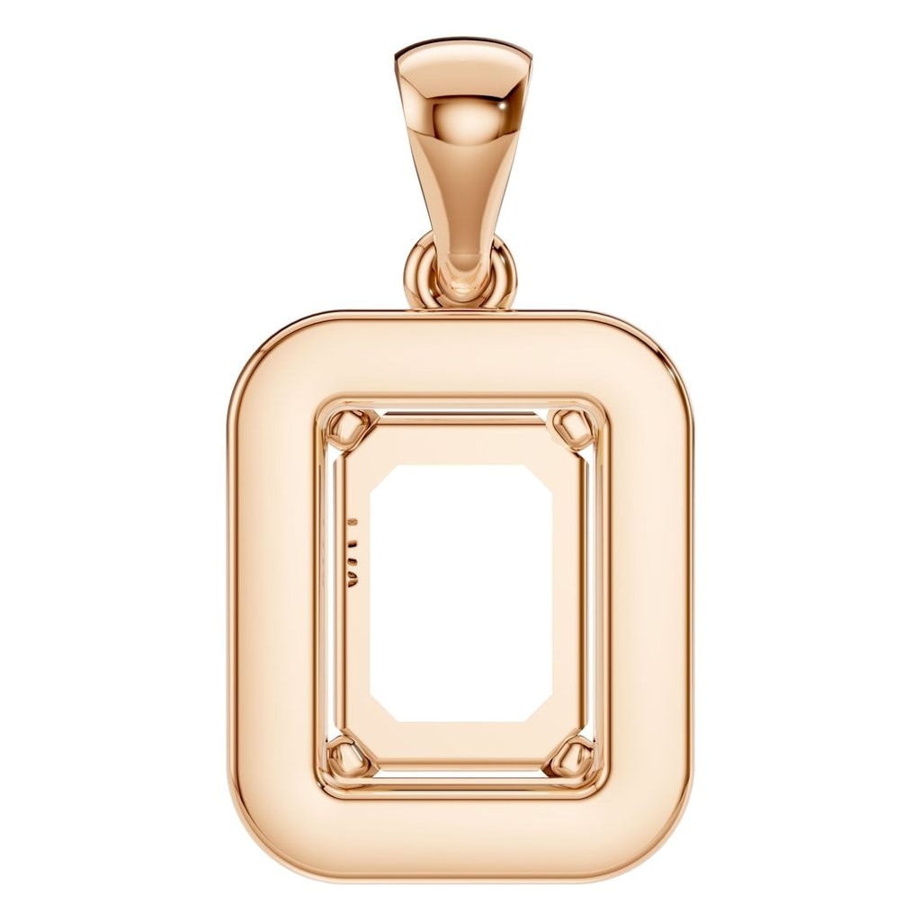 PE-8165 Rose Gold Pendant UNSET - BACK