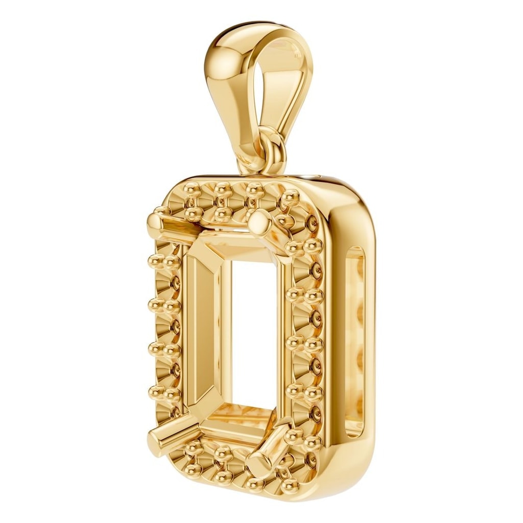 PE-8165 Yellow Gold Pendant UNSET - ANGLE