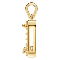 PE-8165 Yellow Gold Pendant UNSET - Side View