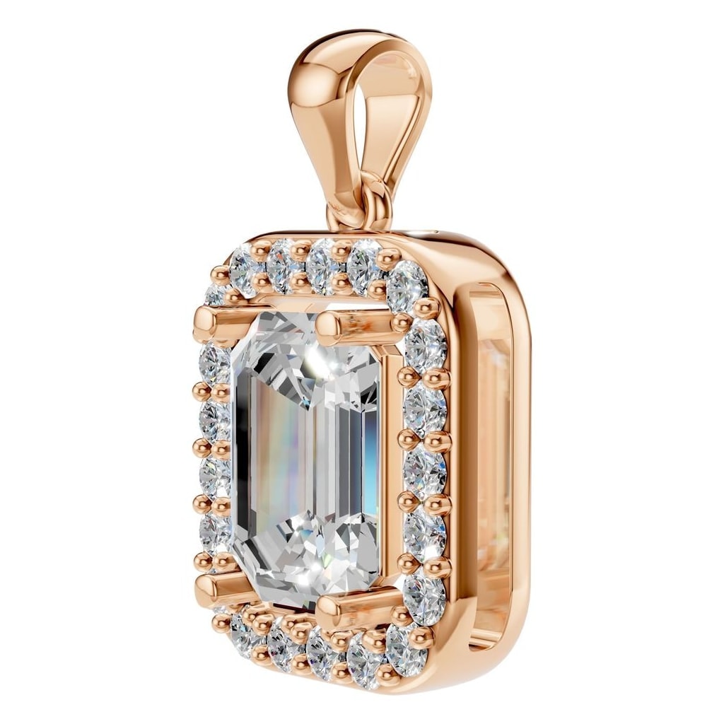 PE-8165 Rose Gold Pendant SET - ANGLE