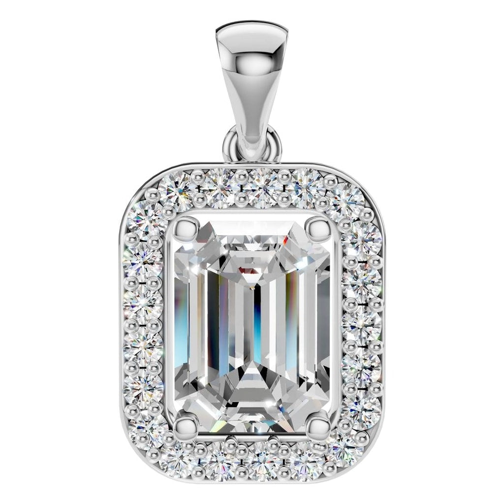 PE-8165 White Gold Pendant SET - Main View