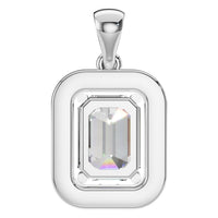 PE-8165 White Gold Pendant SET - BACK