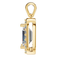 PE-8165 Yellow Gold Pendant SET - Side View