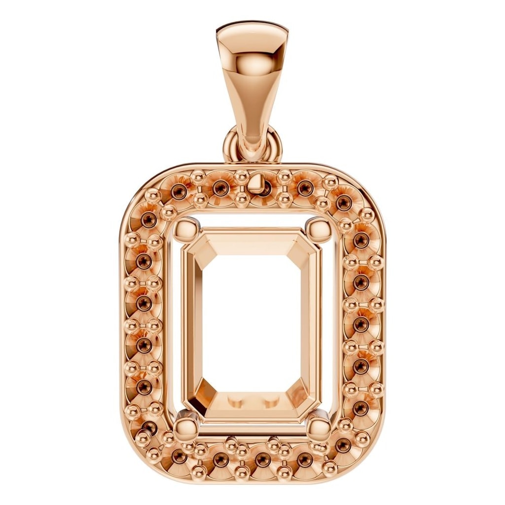 PE-8165 Rose Gold Pendant UNSET - Main View