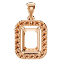 PE-8165 Rose Gold Pendant UNSET - Main View