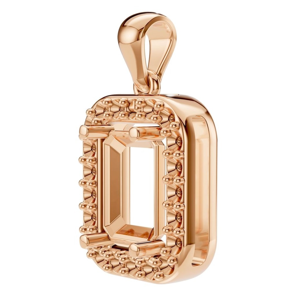 PE-8165 Rose Gold Pendant UNSET - ANGLE