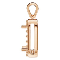 PE-8165 Rose Gold Pendant UNSET - Side View