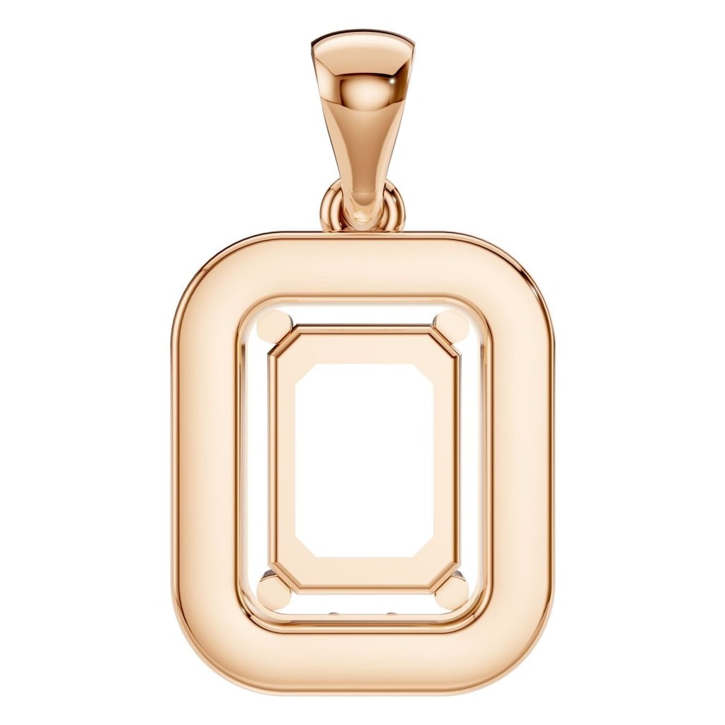 PE-8165 Rose Gold Pendant UNSET - BACK