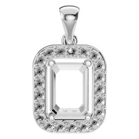 PE-8165 White Gold Pendant UNSET - Main View