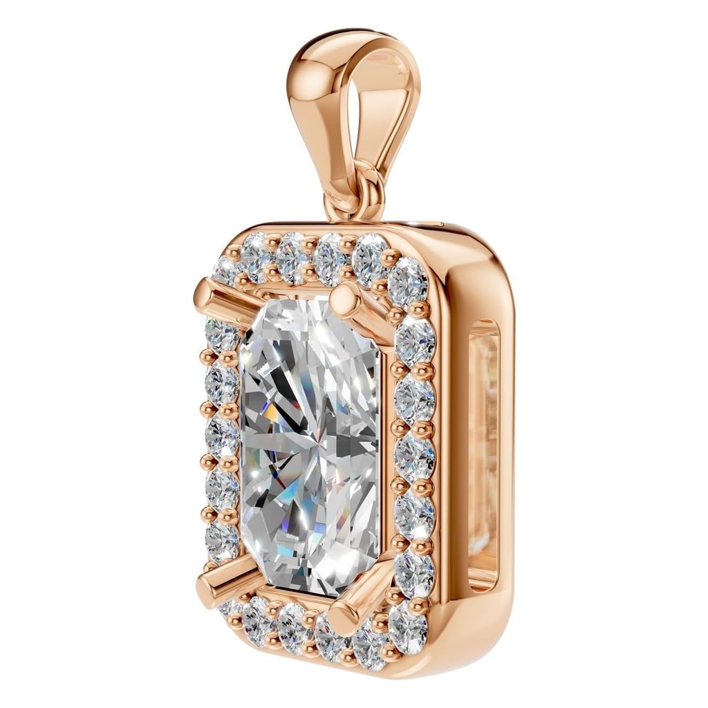 PE-8165 Rose Gold Pendant SET - ANGLE