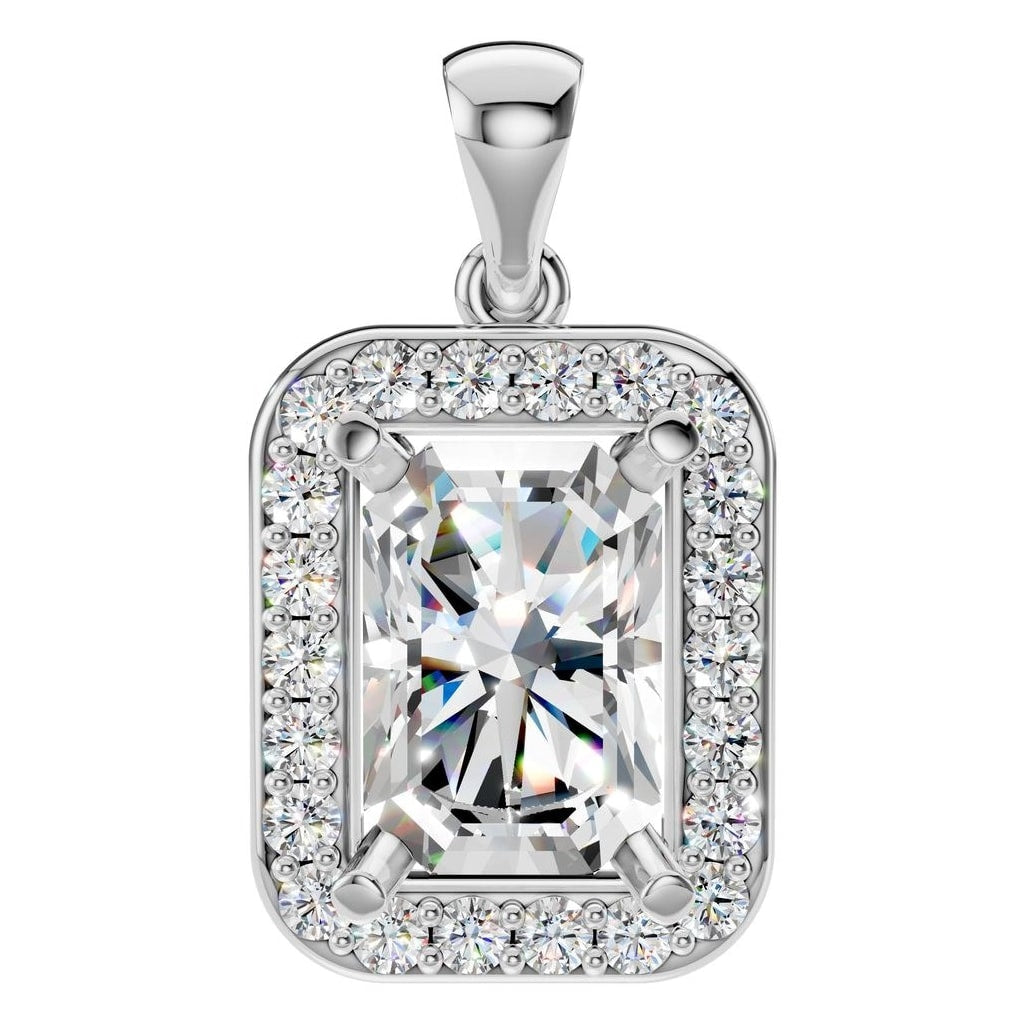 PE-8165 White Gold Pendant SET - Main View