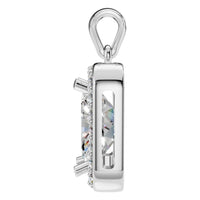 PE-8165 White Gold Pendant SET - Side View