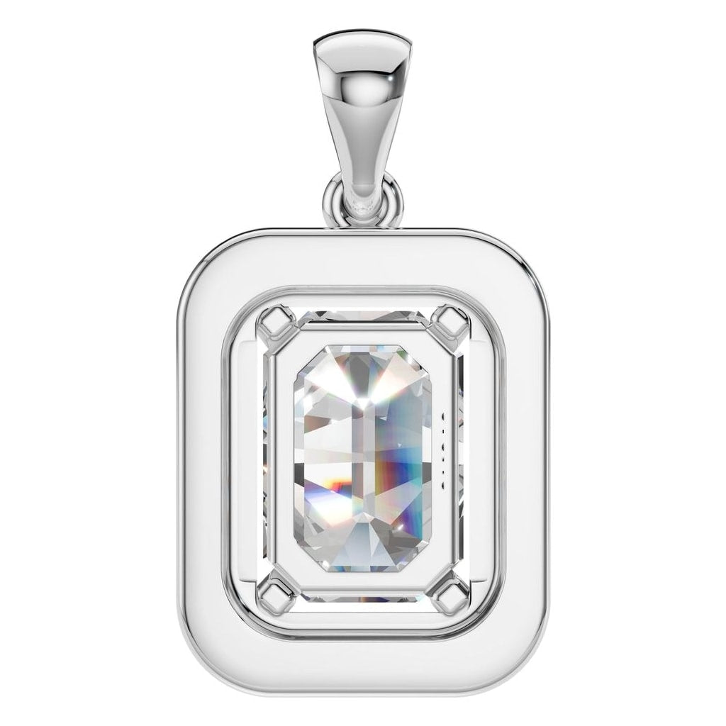 PE-8165 White Gold Pendant SET - BACK