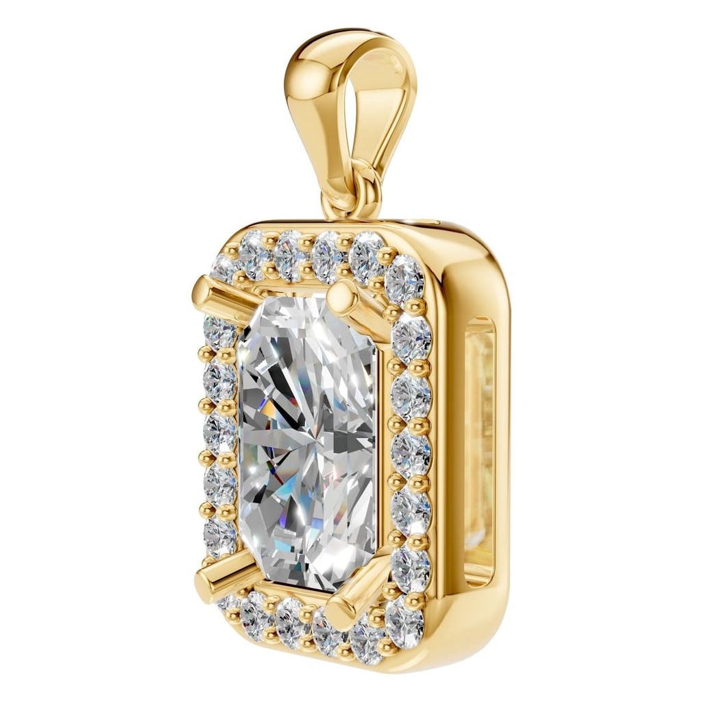 PE-8165 Yellow Gold Pendant SET - ANGLE