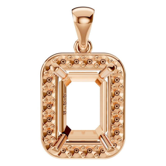 PE-8165 Rose Gold Pendant UNSET - Main View