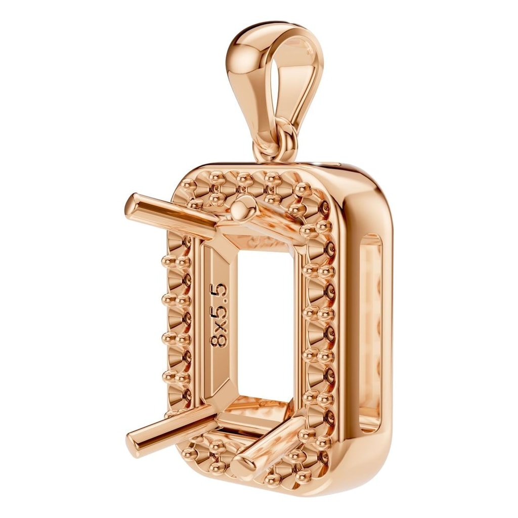 PE-8165 Rose Gold Pendant UNSET - ANGLE