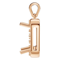 PE-8165 Rose Gold Pendant UNSET - Side View