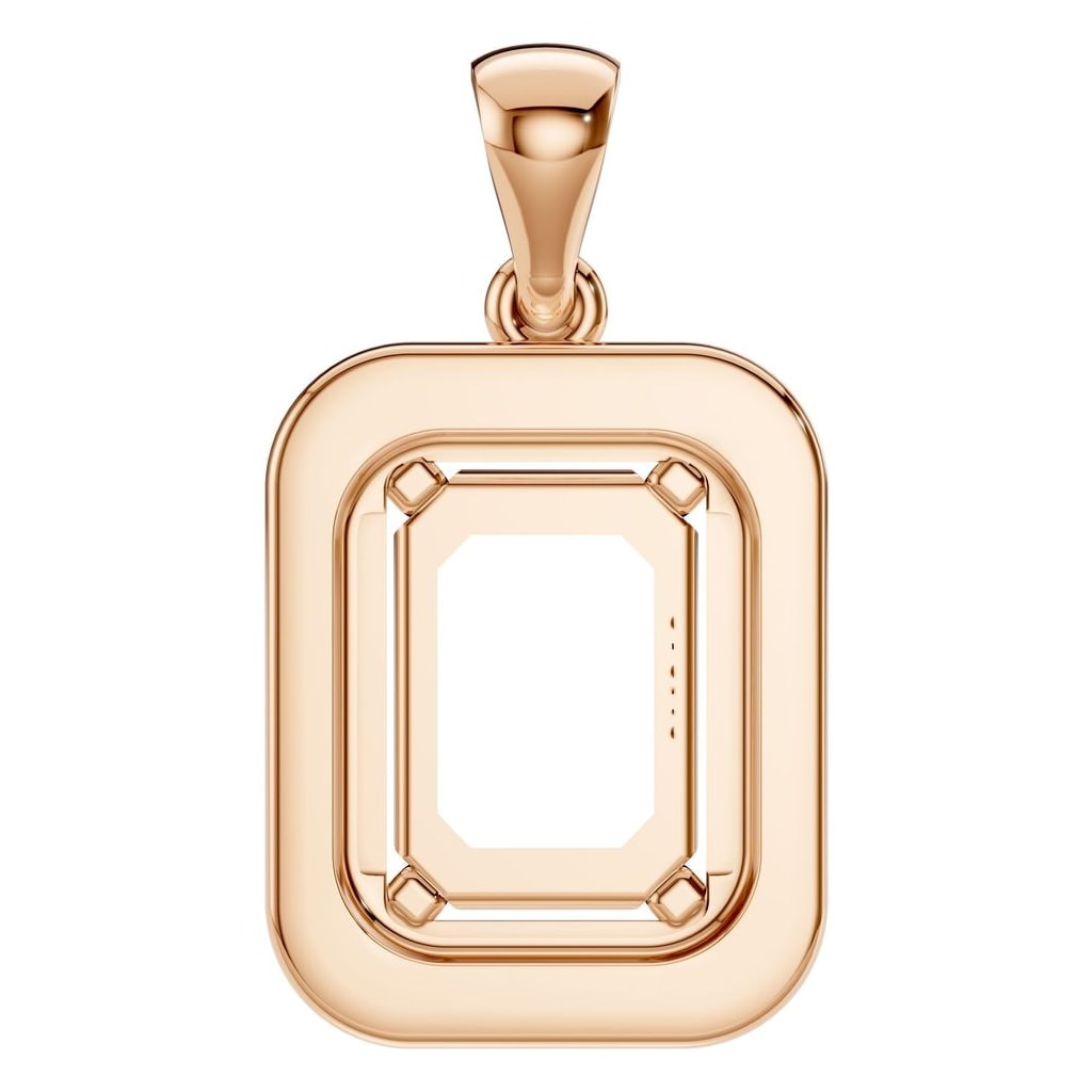 PE-8165 Rose Gold Pendant UNSET - BACK