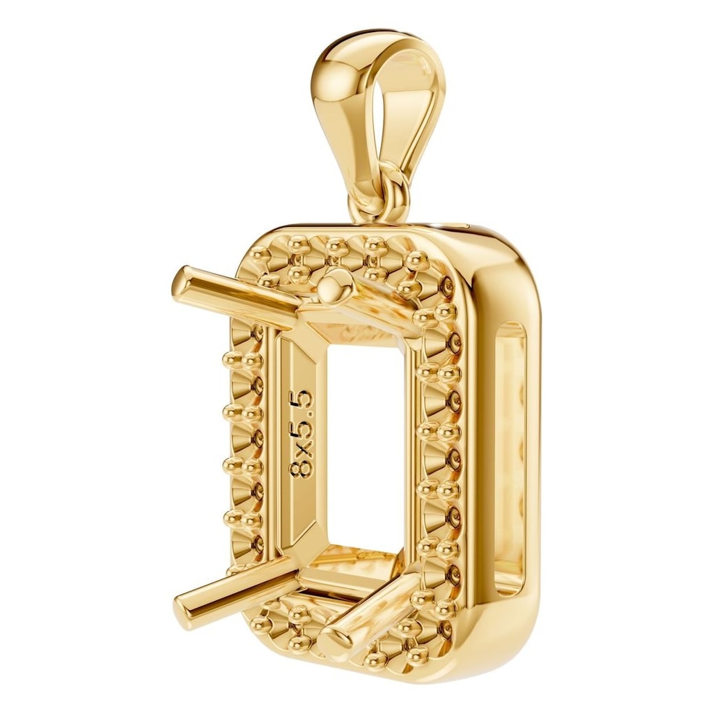 PE-8165 Yellow Gold Pendant UNSET - ANGLE