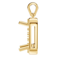 PE-8165 Yellow Gold Pendant UNSET - Side View