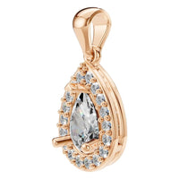PE-8165 Rose Gold Pendant SET - ANGLE